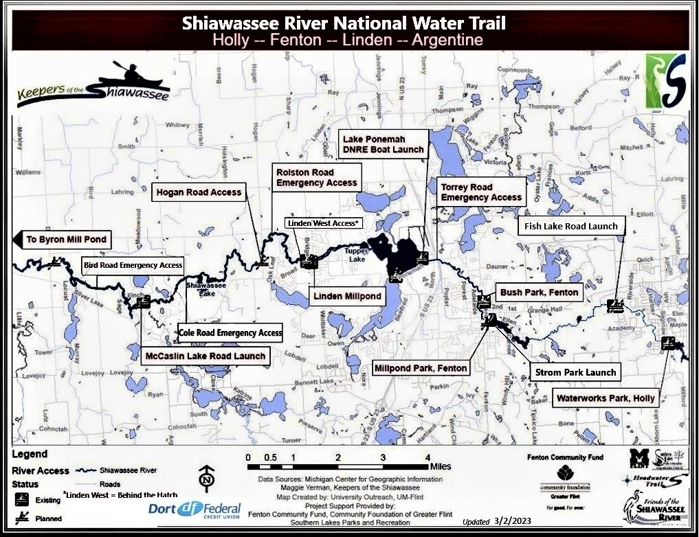 Shiawassee River National Water Trail Map